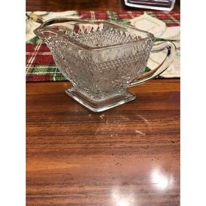 Indiana glass factory diamond shape creamer‎ clear sandwich